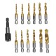 M3-M10 Metric Screw Thread Tap Drill Bits Set Hex Shank Drill Bit Hand Tools with Joint Rod 13pcs