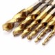 M3-M10 Titanium Coated Deburr Countersink Drill Bit Screw Thread Metric Tap 6pcs