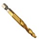 M3-M10 Titanium Coated Deburr Countersink Drill Bit Screw Thread Metric Tap 6pcs