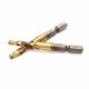 M3-M10 Titanium Coated Deburr Countersink Drill Bit Screw Thread Metric Tap 6pcs