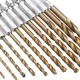 DB-T2 1.5-6.5mm  Titanium Coated 1/4 Inch Hex Shank Twist Drill Bit Set  13pcs 