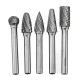 6mm Shank Tungsten Carbide Burr Rotary Cutter file Set Engraving Tool 5pcs 