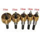 5Pcs High Speed Steel Drill Bits 16-30mm Hole Saw Cutter Set