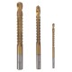 Step Drill Bit Sets Straight Titanium Coated Cone Hole saw Cutter Twist Saw Drill Bit 6PCs