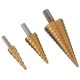 Step Drill Bit Sets Straight Titanium Coated Cone Hole saw Cutter Twist Saw Drill Bit 6PCs