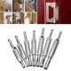 Self Centering Hinge Drill Bit Door Window Cabinet Woodworking Hole Puncher 7pcs