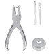 360Pcs Leather Rivets Double Cap Rivets Metal Fixing Tool With Punch Pliers Kit Craft Snap Fastener Press Button Repair Tool