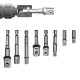 8PCS Set Of Electric Screw Wind Batch Conversion Joint Transfer Rod 1/2 Screwdriver Square Head 3/8 1/4 Hexagonal Rod