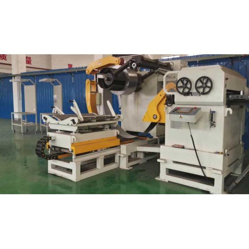 Steel automatic mandrel decoiler servo roll feeder system leveler and uncoiling feeding machine