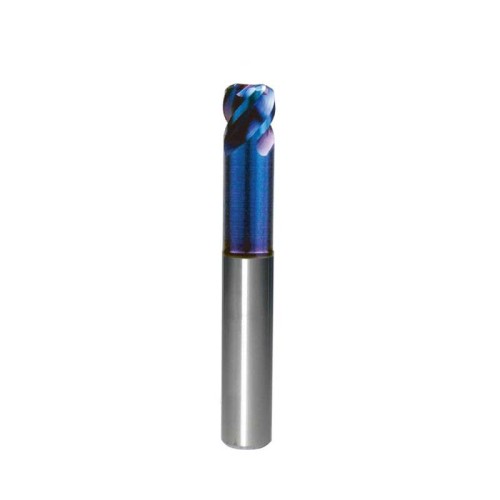 1.5 mm Corner Radius End Mill 4 Flute 0.5R, HRC68, Blue NB Coated, 3/16&quot; Shank