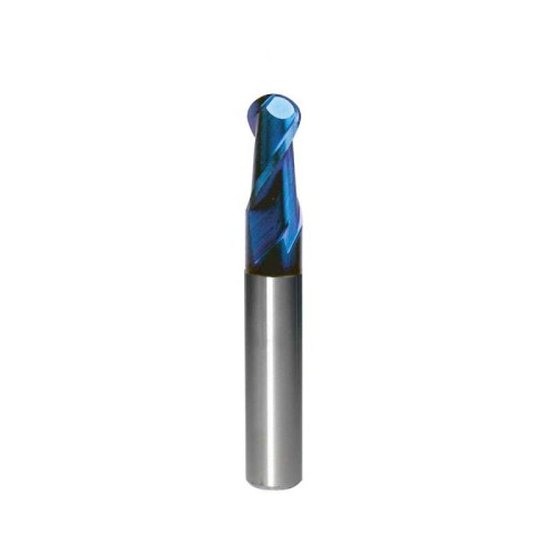 1.5mm,Socoje Ball End Mill, 2 Flute, 0.75R Short Solid Carbide, HRC65, 3/16&quot; Shank 1pc