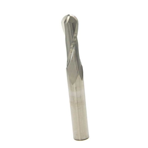 12mm 6R, Ball End Mill, 2 Flute, Aluminum Alloy, HRC 35, 1/2&quot; Shank, 1-3/16&quot; Flut (L) , Made In China