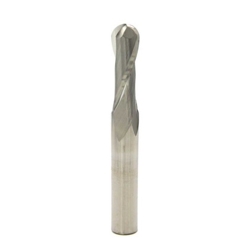 2 mm 1R, Ball End Mill, 2 Flute, Aluminum Alloy, HRC 35, 1/8" Shank, 1/4"Flute(L) ,Made In China