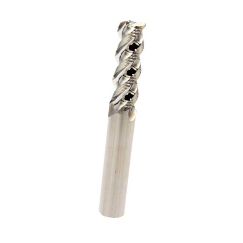 4mm 0.5R, Corner Radius End Mill, 3 Flute, Aluminum Alloy, 1/4" Shank, Made In China