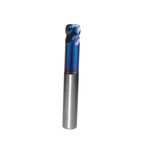 4mm Corner Radius End Mill 4 Flute, 0.5R, HRC68, Blue NB Coated, 1/4 inch Shank,  Made In China