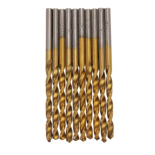 50pcs Titanium Coated High Speed Steel Twist Drill Bit1/1.5/2/2.5/3mm Twist Drill BitWoodworking