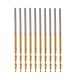 50pcs Titanium Coated High Speed Steel Twist Drill Bit1/1.5/2/2.5/3mm Twist Drill BitWoodworking