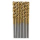 60PCS 1mm/1.5mm/ 2mm/2.5mm/3mm/3.5mm Titanium-Coated High-Speed Steel Twist Drill Bit Set Diverse Sizes Precision Crafted Drilling Tool