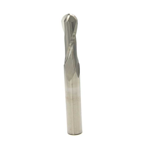 8mm 4R, Ball End Mill, 2 Flute, Aluminum Alloy, HRC 35, 5/16 inch Shank, 15/16 inch Flute(L) ,Made In China