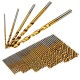 Socoje 50PCS 1/1.5/2/2.5/3mm  Titanium Coated Twist Drill Bits High Speed Steel Drill Bit Set