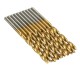 Socoje 50PCS 1/1.5/2/2.5/3mm  Titanium Coated Twist Drill Bits High Speed Steel Drill Bit Set