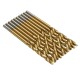 Socoje 50PCS 1/1.5/2/2.5/3mm  Titanium Coated Twist Drill Bits High Speed Steel Drill Bit Set