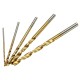 Socoje 50PCS 1/1.5/2/2.5/3mm  Titanium Coated Twist Drill Bits High Speed Steel Drill Bit Set