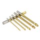 Socoje 6pcs 3-8mm  Drill Bit Titanium Plating Coated Hole Saw Drill Bit Set Wood Hole Cutter Core Drill