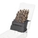 Socoje M35 Cobalt Drill Bit Set -Co Jobber Length Twist Drill Bits with Plastic Case for Stainless Steel Wood Metal Drilling