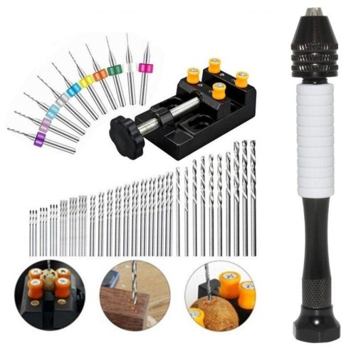 Mini Micro Hand Drill Manual Twist Drill Bits Set Woodworking Craft Rotary Tools for Jewelry Craft Carving Hand Drill