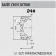 121 A 40 0080 XP Socoje Pneumatic Cilinder ISO15552 Series A (1/4“) 40mm bore 80mm Stroke 1pc