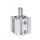 Products Small Adjustable Stroke Double Output Shaft Standard Piston Air Pneumatic Cylinder