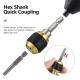 1/4-Inch Hex 60mm Shank Quick Coupling Power Tool Adapter for Electric Drills - Drill Bit Holder 1PC