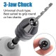 Hex Shank Black & White Keyless Drill Chuck Adapter for Easy Bit Changes 2PCs