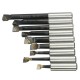 12mm Shank Carbide-Tipped Boring Bar Set - Lathe Tool Flat End Rods 9PCs 