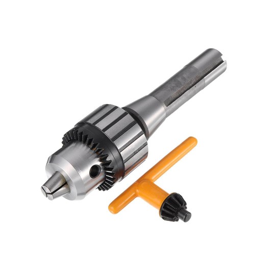 R8 B16 Heavy Duty Lathe Drill Chuck - 13mm Capacity with R8 Shank, Precision Integrated with Key Wrench