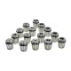 5C Shank ER40 Chuck with 15 pc Collet Set, 1/8 inch - 1 inch by 16th