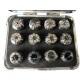 ER20-12PCS（3/32-1/2 inch） Precision Spring Collet  Aluminum alloy box