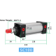 supply SC100 series aluminum  pneumatic cylinder double action piston  air cylinder