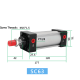 Supply SC63 Series Pneumatic Cylinder Air Cylinder Double Action Piston Aluminum Engine Silver Paper Case Provided ISO