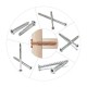 1/4" x 1/4"  2mm Bamboo Joint Wood Screw - Square Recessed Pan Head, Torx Button Head, Self-Drilling, Stainless Steel 1pc