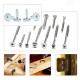 Anti-Cracking Blue-White Zinc Carbon Steel Cutting Tail Hex Wafer Head Wood Screw with Rubber Washer