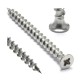 Robertson Pan Flat Head Decking Screws - Stainless Steel Self-Tapping Wood Screws