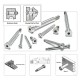 Hexagon Head Shoulder Screw - Design-based Customization ISO7379 SS304 M3/M4/M5