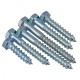 DIN 571 Zinc Plated Self-Tapping Hex Head Lag Wood Screws - 3/8" x 1-1/4"