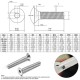 DIN7991 Flat Headed Hex Socket CSK Head Machine Screws - SS304/316 M4/M5/M6/M8