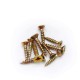 High-Quality Brass Flat Head Trox Drive Chipboard Screws - 28mm for MDF and Chipboard Applications