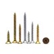 High-Strength 6 Inch Yellow Zinc Coated Chipboard Screws - Countersunk Head for Wood and Chipboard