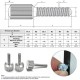 Straight Knurled Small Cheese Head Thumb Screws - Stainless Steel 304/316 M1.6-M6 Resistant to Rust