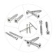 Pozidriv Oval CSK Head Spengler Screw - Stainless Steel A2 with Bonded Sealing Washer 4.5/5.5/6/8 mm, 15mm/20mm